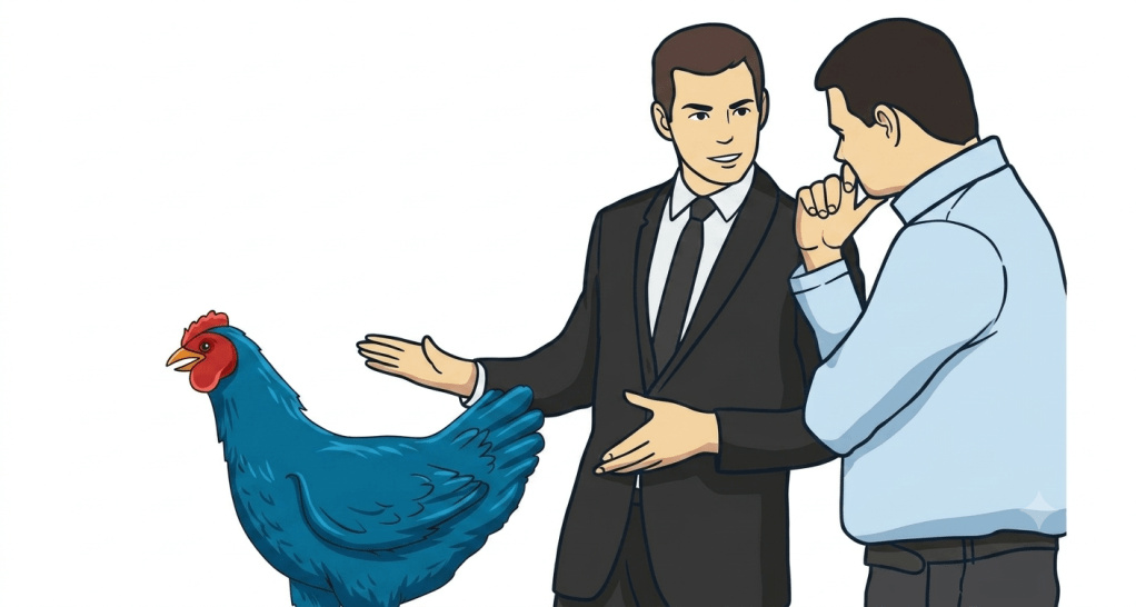 Chicken Salesman: 
<Slaps Blue Hen>
<speaking to potential buyer>
"This baby can fit so much corrupt debasements of democracy in it..."
